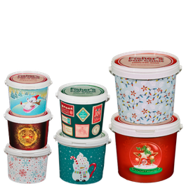 Xmas Collage Plastic Tubs